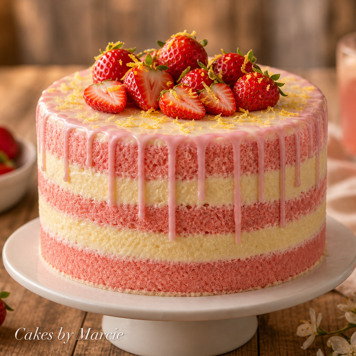 Blush Berry Dream lemonade cake — Cupcakes by Marcie, Abu Dhabi UAE
