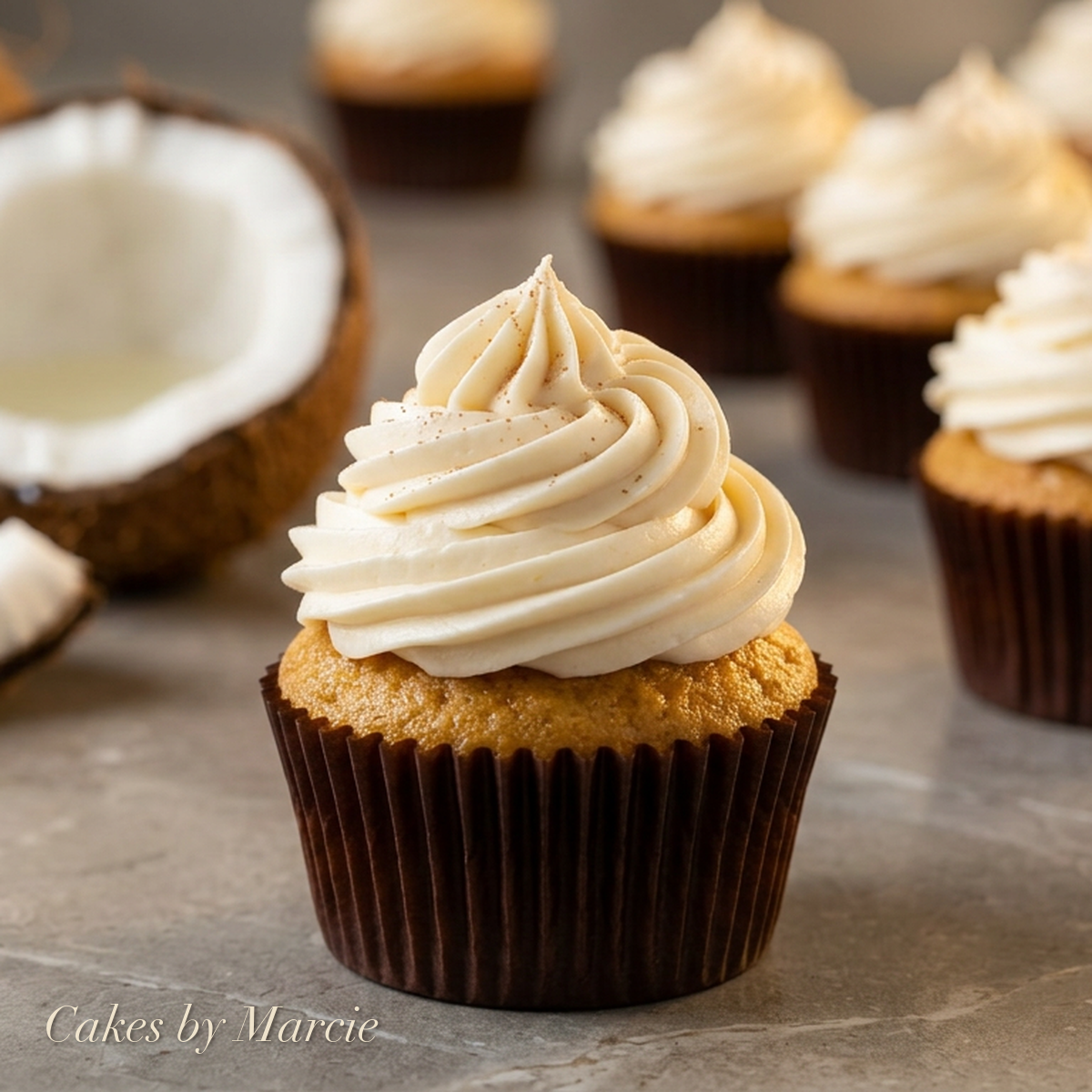 Dark rum cupcake with caramel buttercream — Cupcakes by Marcie, Abu Dhabi UAE